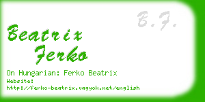 beatrix ferko business card